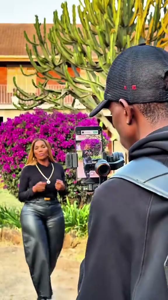 Still from the video: Gimbal and phone rig on a street shoot in Harare: how the mobile side of Shotbyogv works.